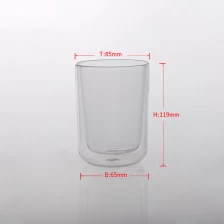 porcelana durable claro café doble pared de beber jugo de vaso fabricante