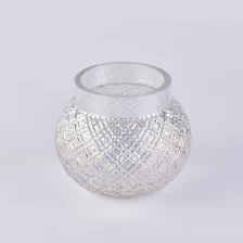 Cina Commercio all'ingrosso dei vasi di candela di vetro della perla della perla bianca 14oz produttore