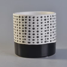 China 14oz cylinder spot decal ceramic candle jar manufacturer