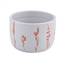 China 14oz empty flower ceramic candle container for wholesale manufacturer