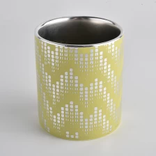 China 14 Unzen Glas Keramik Kerzenhalter mit Silber im Inneren Hersteller