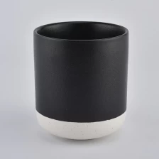 Cina 14oz matte black ceramic candle jars produttore