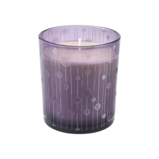 China 14oz straight sided glass candle containers decal printing manufacturer