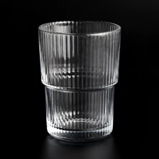 China 14oz vertikales Stiefglaskerzenglas klares Gefäß im Großhandel Hersteller