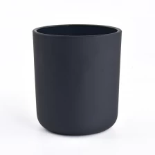 China 14oz wax round bottom matte black candle vessel manufacturer