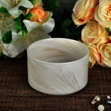 porcelana 15oz tarro de Portavelas de cerámica con superficie de mármol fabricante