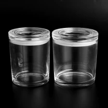 Chine Pocs de bougie en verre de 15 oz de 15 oz avec couvercle en verre et étanchéité en silicone fabricant
