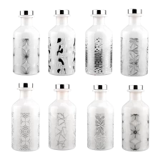 China 180ml Luxury glass diffuser bottles modern pattern decal printing manufacturer