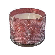 Cina 19oz 20oz rosa design di candela di vetro unica vasetti all'ingrosso produttore
