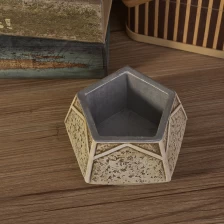 China 200ml fl 7oz Vintage Five-pointed Star Shaped Concrete/Cement/Ceramic Candle Containers for Decor manufacturer