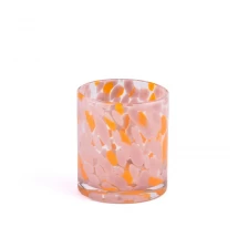 porcelana Vela de vela de vidrio colorido de 200 ml a mano soplada a mano fabricante