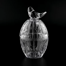 porcelana 200 ml de jarra de velas de vidrio transparente con distribuidor de tapa de vidrio fabricante