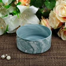 porcelana Sostenedor de vela de cerámica mármol de 20oz fabricante