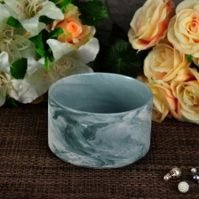 中国 20 盎司大理石纹理陶瓷蜡烛罐 制造商
