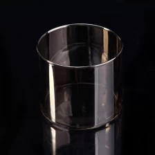 China 20oz nickle cylinder handmade glass candle holders manufacturer