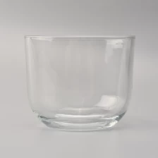 China 20oz oval shaped clear glass candle holders wholesaler manufacturer