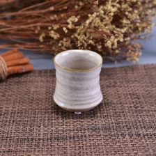 China 210ml narrow waist ceramic candle jar manufacturer