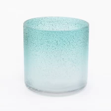 China 22oz Color painting glass candle holders manufacturer