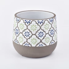 porcelana Tarro de cerámica de 24 oz con patrón de flores fabricante