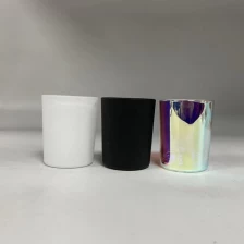 Chine Titulaires de bougies en verre blanc mate 3oz 3oz avec des finitions différentes fabricant