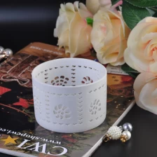 China Suporte de vela de cerâmica branca de 3 ' fabricante