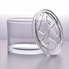 China 3 wick clear candle vessel with lid manufacturer
