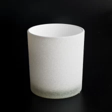 中国 300毫升磨砂哑光白玻璃蜡烛罐空的蜡烛制作 制造商