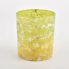 China 300ml luxury yellow gradient glass candle holder manufacturer manufacturer