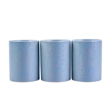 China 300 ml gerade sieben Keramikkerzenbehälter Frosted Finish Hersteller
