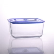 China tigela de salada retangular 3050ml caixa de almoço de vidro pyrex com tampa fabricante