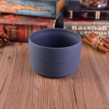 China 35 oz 1000ml Matte Grey Painted Ceramic Candle Vessel for wax manufacturer