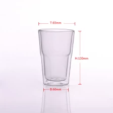China 360ml heat resistant double wall glass borosilicate manufacturer