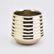 China 386ml New arrival Gold Ceramic Candle Holders manufacturer