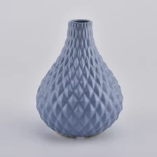 China 387ml blue ball shape ceramic reed diffuser botle manufacturer