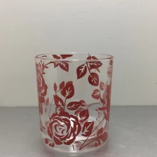 China 395 ml Suporte de copos de vela de vidro votiva decalque do cilindro fabricante