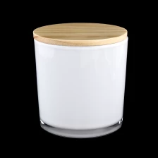 China 3oz 8oz 10oz 12oz 14oz 26oz Big Glass Candle Jars With Wood Lid pengilang