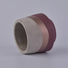 China 400ml Warna adat dicat konkrit pemegang lilin borong pengilang