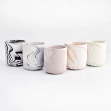 porcelana 400 ml de jarra de velas de arcilla de cerámica redonda para el proveedor de velas fabricante
