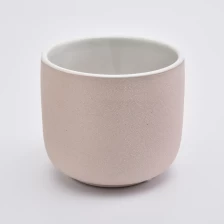 China Frascos de cerâmica de vela rosa de 425ml fabricante