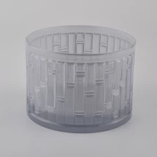 中国 500ml Embossed candle container glass 制造商