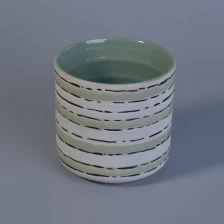 Cina Portacandele di ceramica da 500ml con disegno della pittura a mano produttore