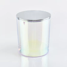 Chiny 6 uncji szklane szklane słoiki ze świecami z hurtową osłoną ze stopu cynku producent