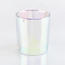 China 6oz 8oz 10oz Iridescent Holographic Glass Candle Jars manufacturer