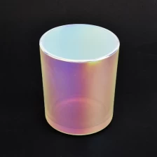 China 6oz 8oz 10oz White Holographic Glass Candle Jars manufacturer