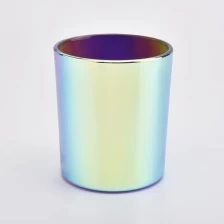 China 6oz 8oz 10oz luxury Black Holographic Glass Candle Jar manufacturer