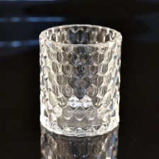 porcelana Frascos de velas de 6 oz de cilindros con diseño de panal mayorista de tarros de vidrio fabricante