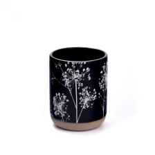 China 6oz dark blue ceramic candle holder for candle making wholesale manufacturer