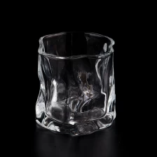 China 6oz handgefertigte Form mit verdrehten Form Glas Cup Whiskey Glass Kerzenhalter Hersteller
