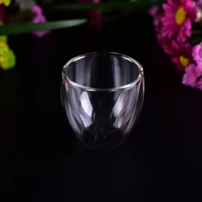 China 75ml small double wall glass tea cup manufacturer