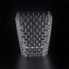 China 8 oz square glass candle holder manufacturer